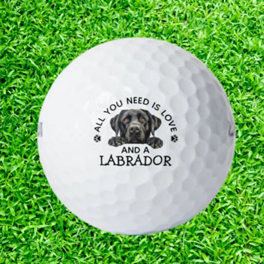 Labrador-Loving Golfer Golfball