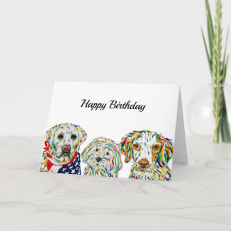 Labrador Maltipoo Brittany Spaniel Geburtstagskart Karte
