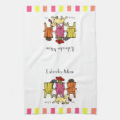 Labrador-Mama am Poolside Küchentuch (Vertikal)