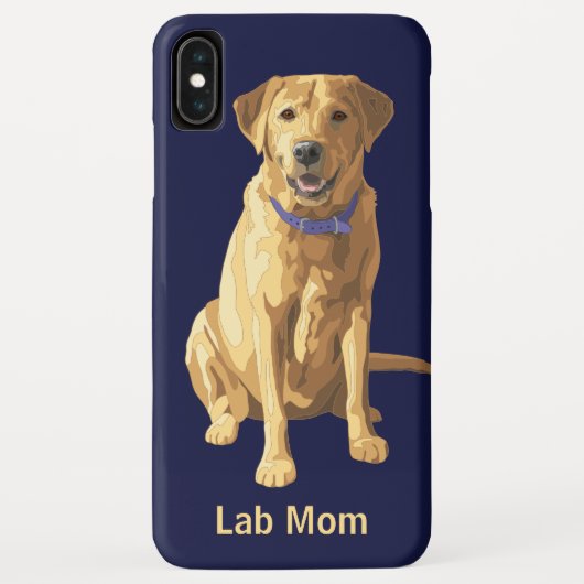 Labrador-Mama-glücklicher gelber Case-Mate iPhone Hülle (Rückseite)