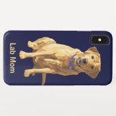 Labrador-Mama-glücklicher gelber Case-Mate iPhone Hülle (Rückseite (Horizontal))