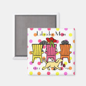 Labrador-Mama in Poolside Magnet (Vorderseite/Rückseite)