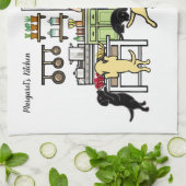 Labrador Mama Kitchen Geschirrtuch (Gefaltet)