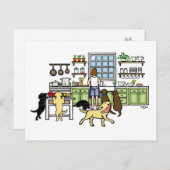 Labrador Mama Kitchen Postkarte (Vorne/Hinten)