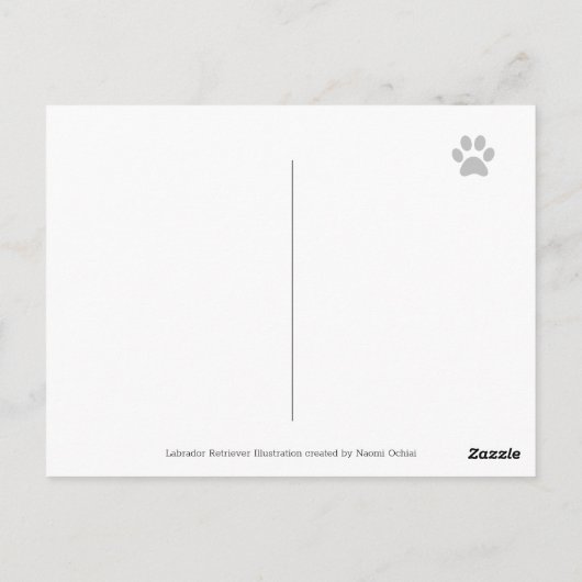 Labrador Mama Kitchen Postkarte (Rückseite)