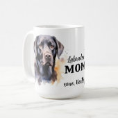 Labrador MAMA Personalisiert Dog Lover Black Lab Kaffeetasse (Vorderseite Links)