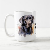 Labrador MAMA Personalisiert Dog Lover Black Lab Kaffeetasse (Links)