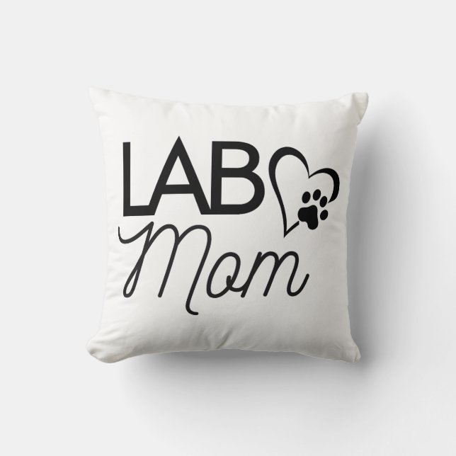 "Labrador Mama" Quadrat Kissen (Vorderseite)