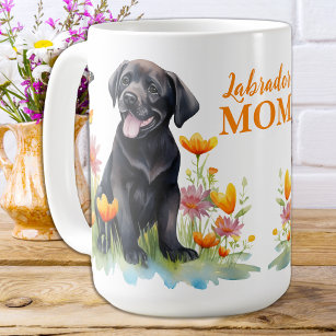 Labrador Mama Retriever Moderner Welpenhund Kaffeetasse