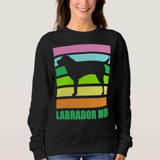 Labrador Mama Retro Sweatshirt (Vorderseite)