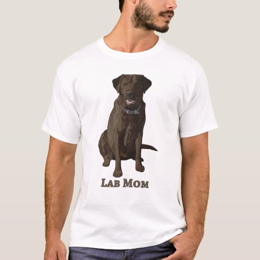 Labrador Mama Schokolade Braun Labrador Retriever  T-Shirt (Vorderseite)