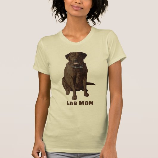 Labrador Mama Schokolade Labrador Retriever T-Shirt (Vorderseite)