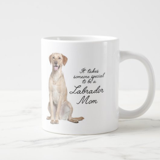 Labrador-Mama-Tunnel-bohrwagenTasse Jumbo-Tasse (Rechts)