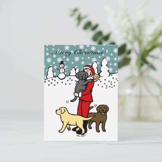 Labrador Mama Weihnachten (Stehend Vorderseite)