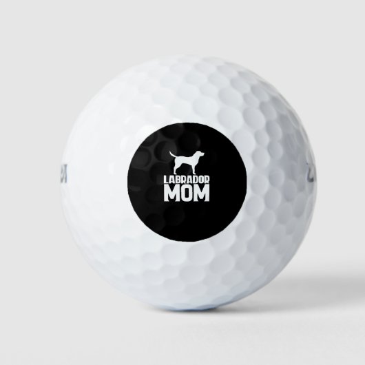 Labrador Mama Weißer Text Golfball (Vorderseite)