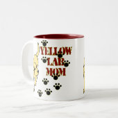 Labrador-Mama Zweifarbige Tasse (Vorderseite Links)