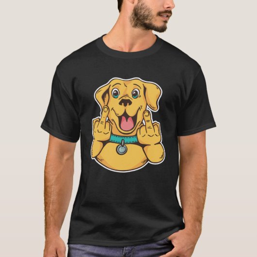 Labrador middle finger retriever T-Shirt (Vorderseite)