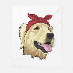 Labrador mit Bandana Fleecedecke