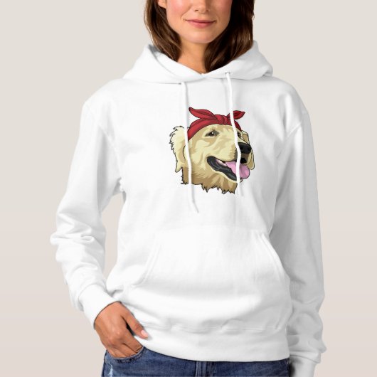 Labrador mit Bandana Hoodie (Vorderseite)