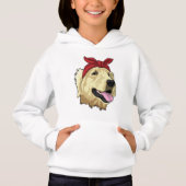 Labrador mit Bandana Hoodie (Vorderseite)