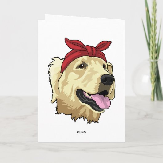 Labrador mit Bandana Karte (Rückseite)