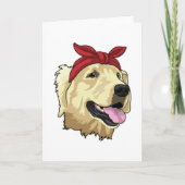 Labrador mit Bandana Karte (Vorderseite)