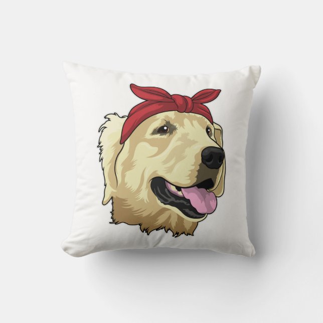 Labrador mit Bandana Kissen (Vorderseite)