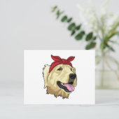 Labrador mit Bandana Postkarte (Stehend Vorderseite)