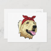 Labrador mit Bandana Postkarte (Vorne/Hinten)