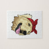 Labrador mit Bandana Puzzle (Horizontal)