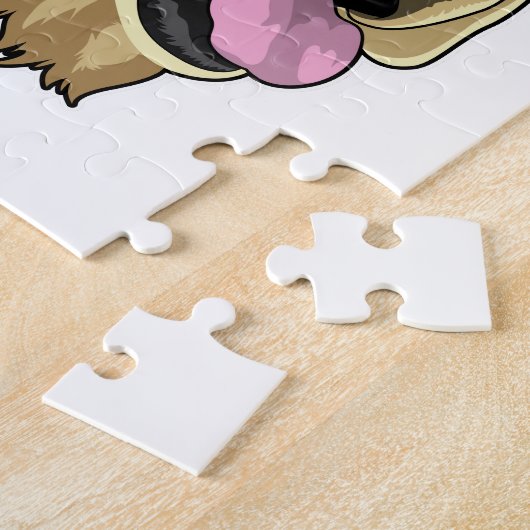 Labrador mit Bandana Puzzle (Seite)