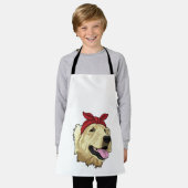 Labrador mit Bandana Schürze (Getragen)