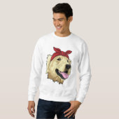 Labrador mit Bandana Sweatshirt (Vorne ganz)