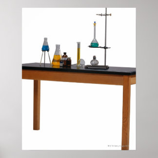 Labrador mit Chemikalien Poster
