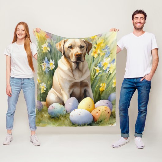 Labrador mit Ostereiern Fleecedecke (Beispiel)