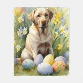 Labrador mit Ostereiern Fleecedecke (Vorderseite)