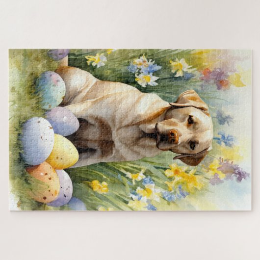 Labrador mit Ostereiern Puzzle (Horizontal)