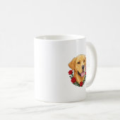 Labrador mit Rote Rosen Kaffeetasse (VorderseiteRechts)