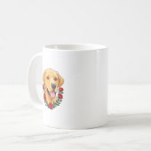 Labrador mit Rote Rosen Kaffeetasse (Vorderseite Links)