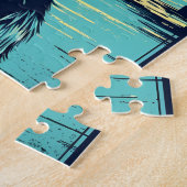 Labrador mit Sonnenbrille am Strand Puzzle (Seite)