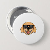 Labrador mit Sonnenbrille Button (Vorne & Hinten)