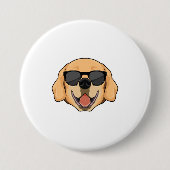 Labrador mit Sonnenbrille Button (Vorderseite)