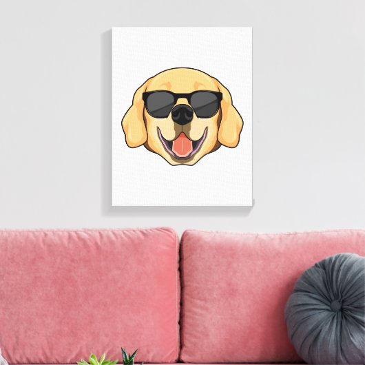 Labrador mit Sonnenbrille Leinwanddruck (Insitu (Wohnzimmer))
