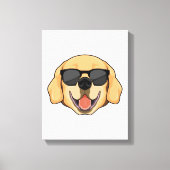 Labrador mit Sonnenbrille Leinwanddruck (Vorderseite)