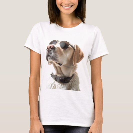 Labrador mit Sonnenbrille T-Shirt (Vorderseite)
