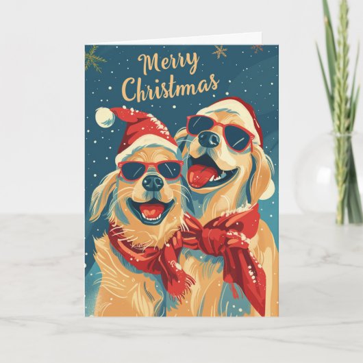 Labrador mit Sonnenbrille Weihnachten Personalisie (Vorderseite)
