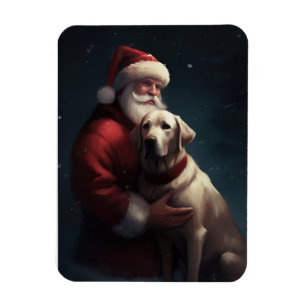 Labrador mit Weihnachtsmann Festives Weihnachten  Magnet