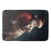 Labrador mit Weihnachtsmann Weihnachten Badematte (Vorderseite)