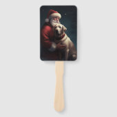 Labrador mit Weihnachtsmann Weihnachten Fächer (Vorderseite)