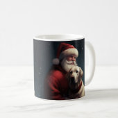 Labrador mit Weihnachtsmann Weihnachten Kaffeetasse (VorderseiteRechts)